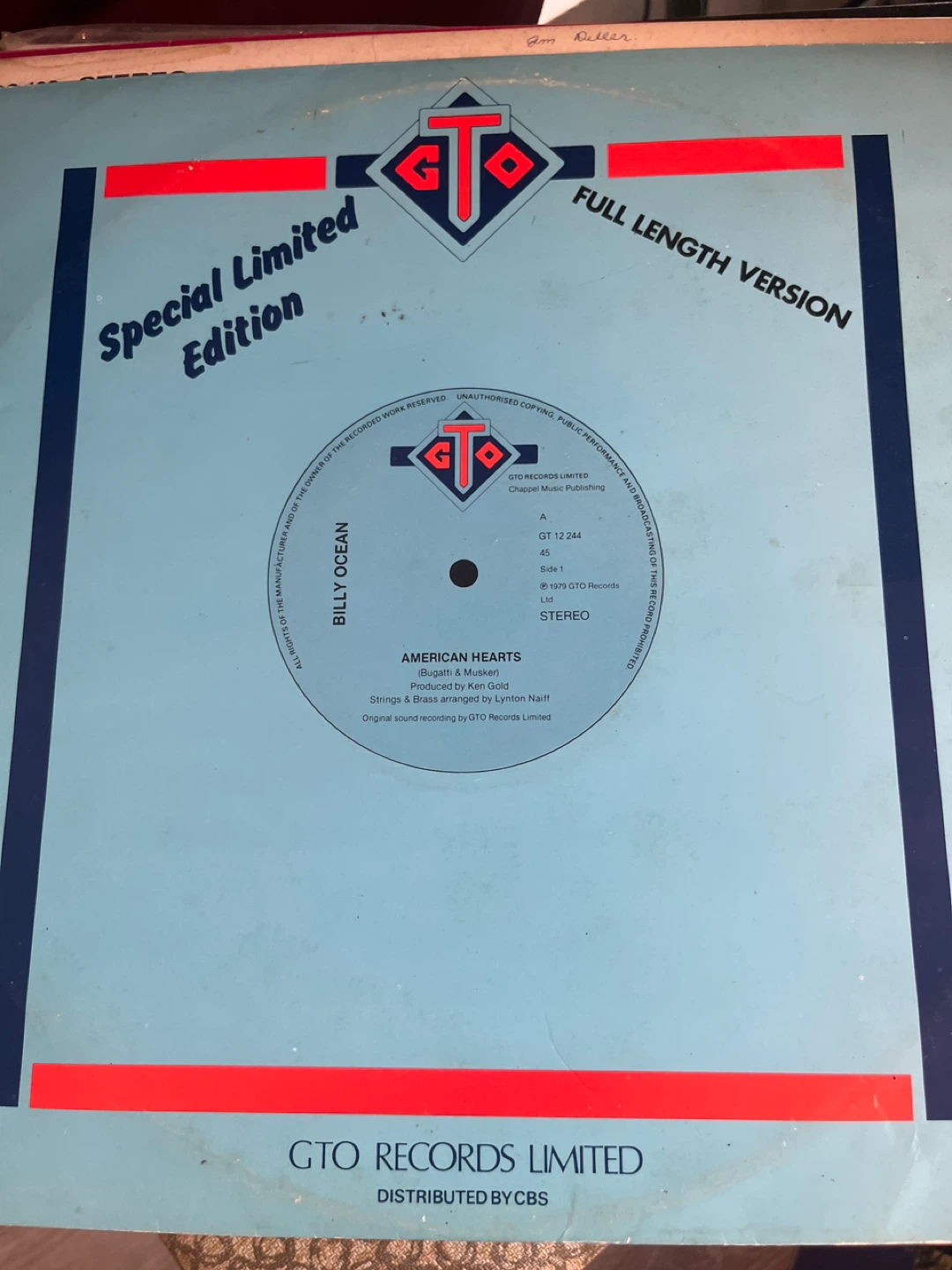 Billy Ocean - American Hearts LP - photo 2