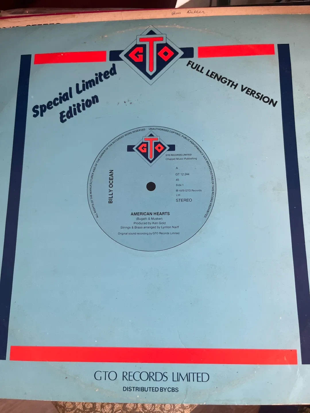 Billy Ocean - American Hearts LP image indicator(2)