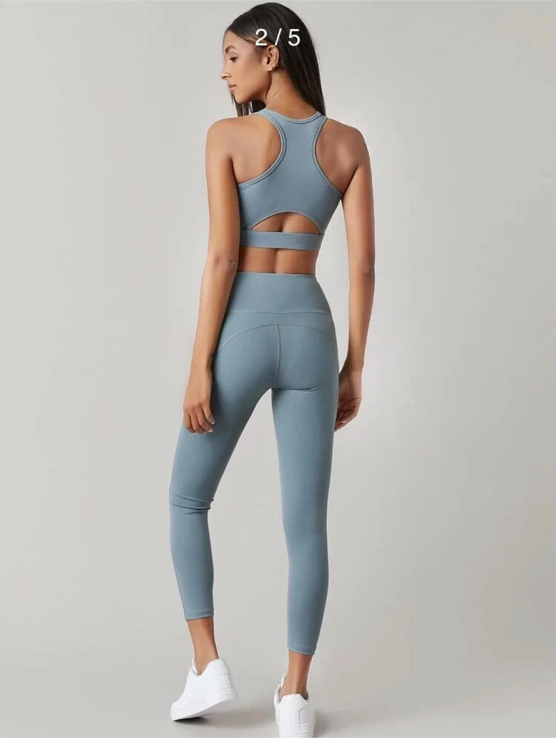 Matching Blue Sports Bra & Leggings Set #Cleanout image indicator(2)