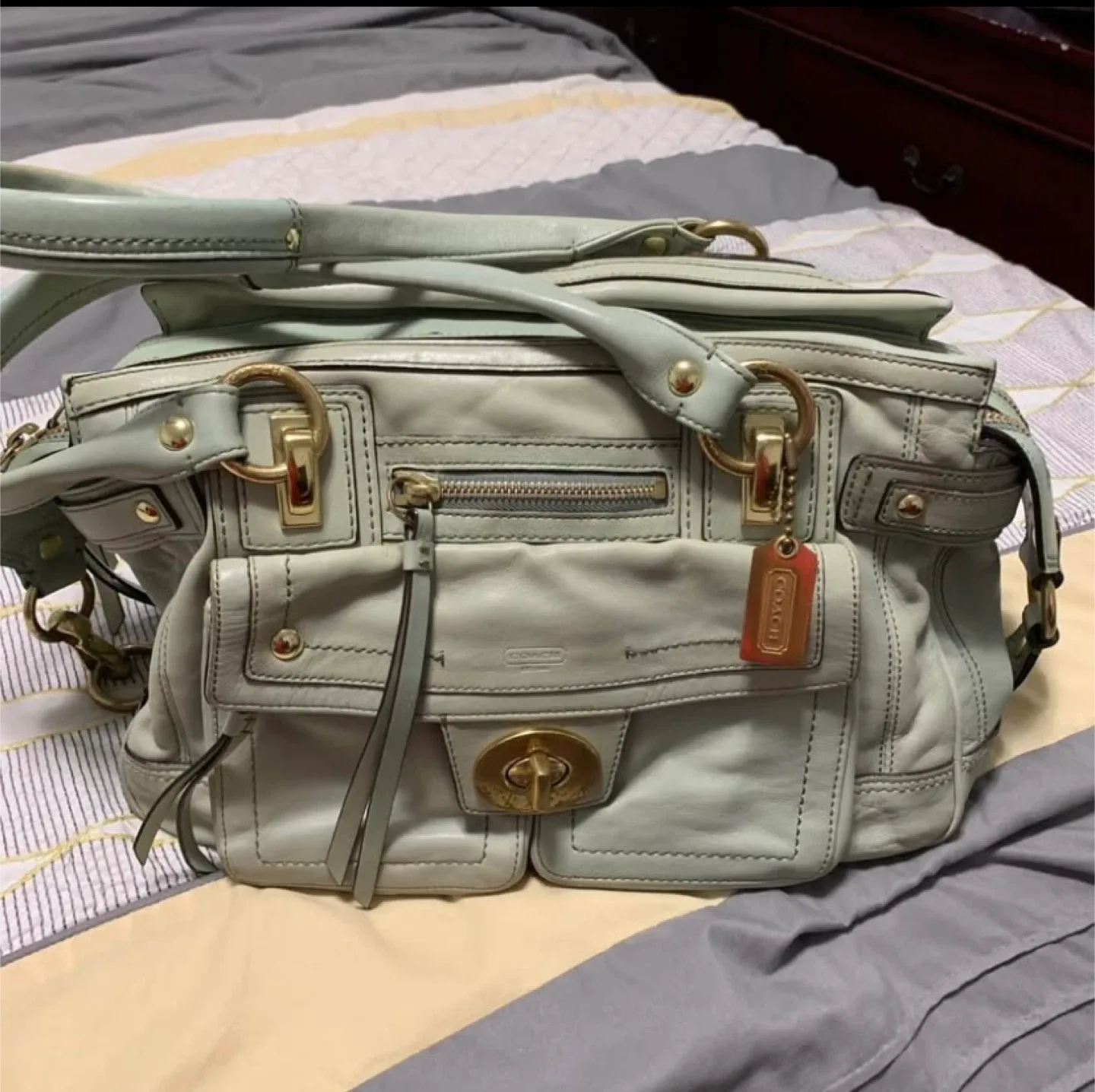 Rare Coach Hampton shopper satchel image indicator(7)