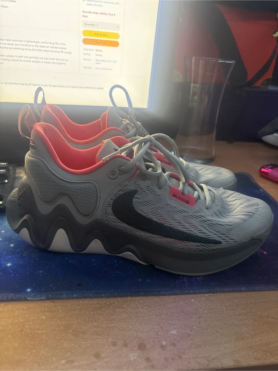 Nike Giannis Immortality 3 Grey/Orange image indicator(2)