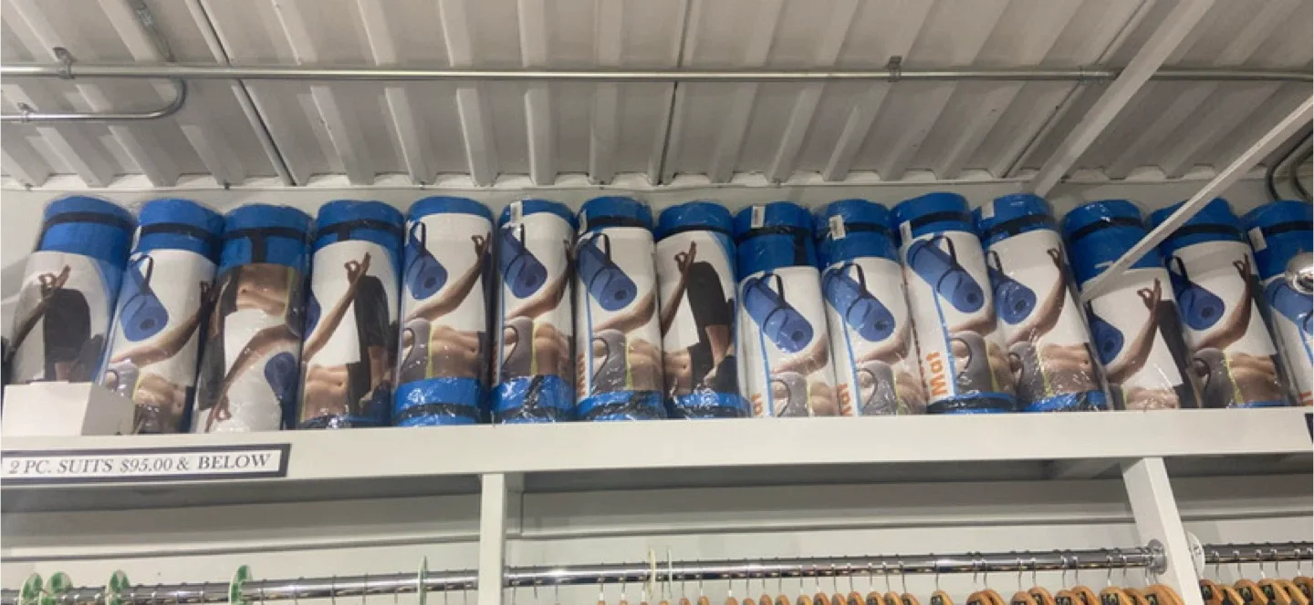 Blue Yoga Mat with Carrying Bag