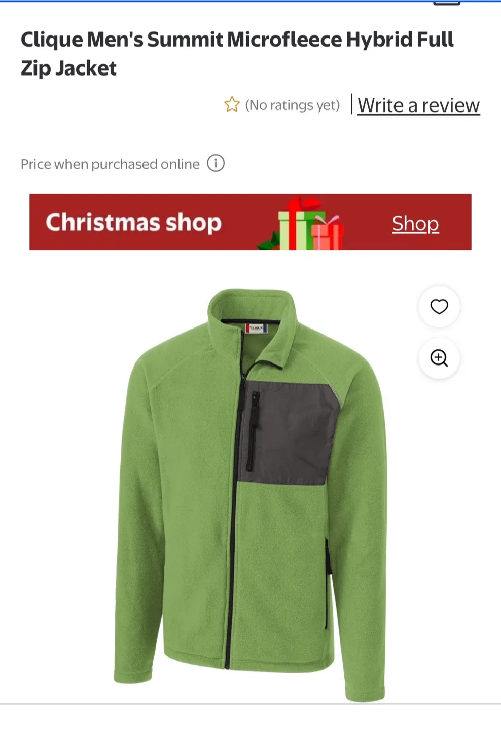 Brand New Clique Men's Summit Microfleece Jacket XL/TG PGR