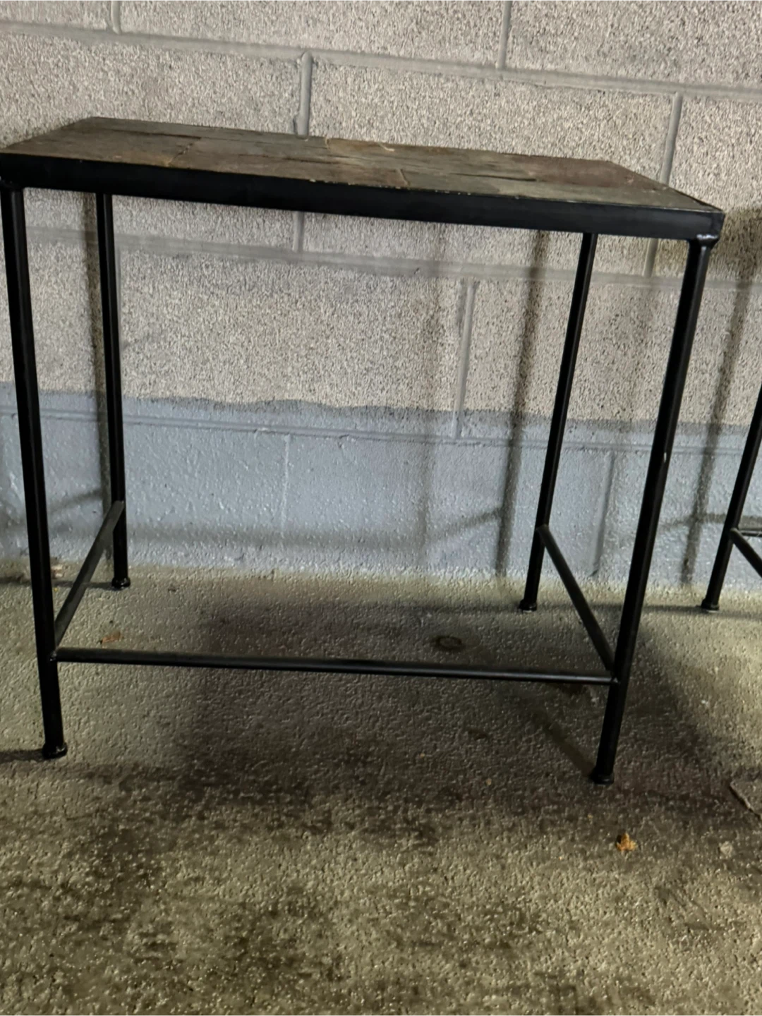 Side Table with Slate Top