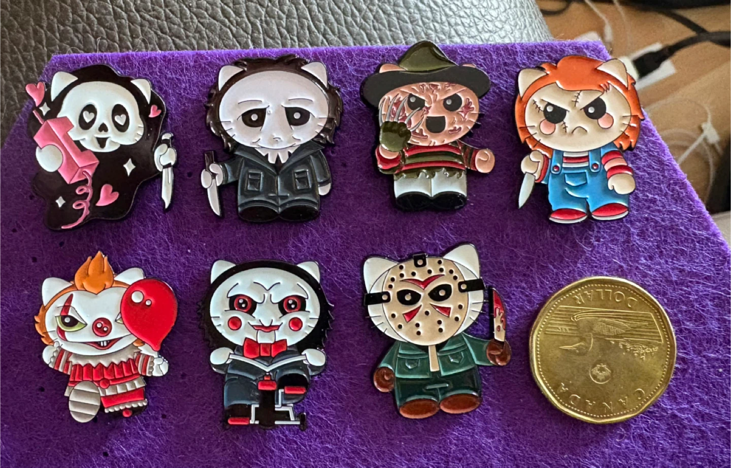 Horror Theme Cat Enamel Pins $5 each or $30 for the set - photo 3