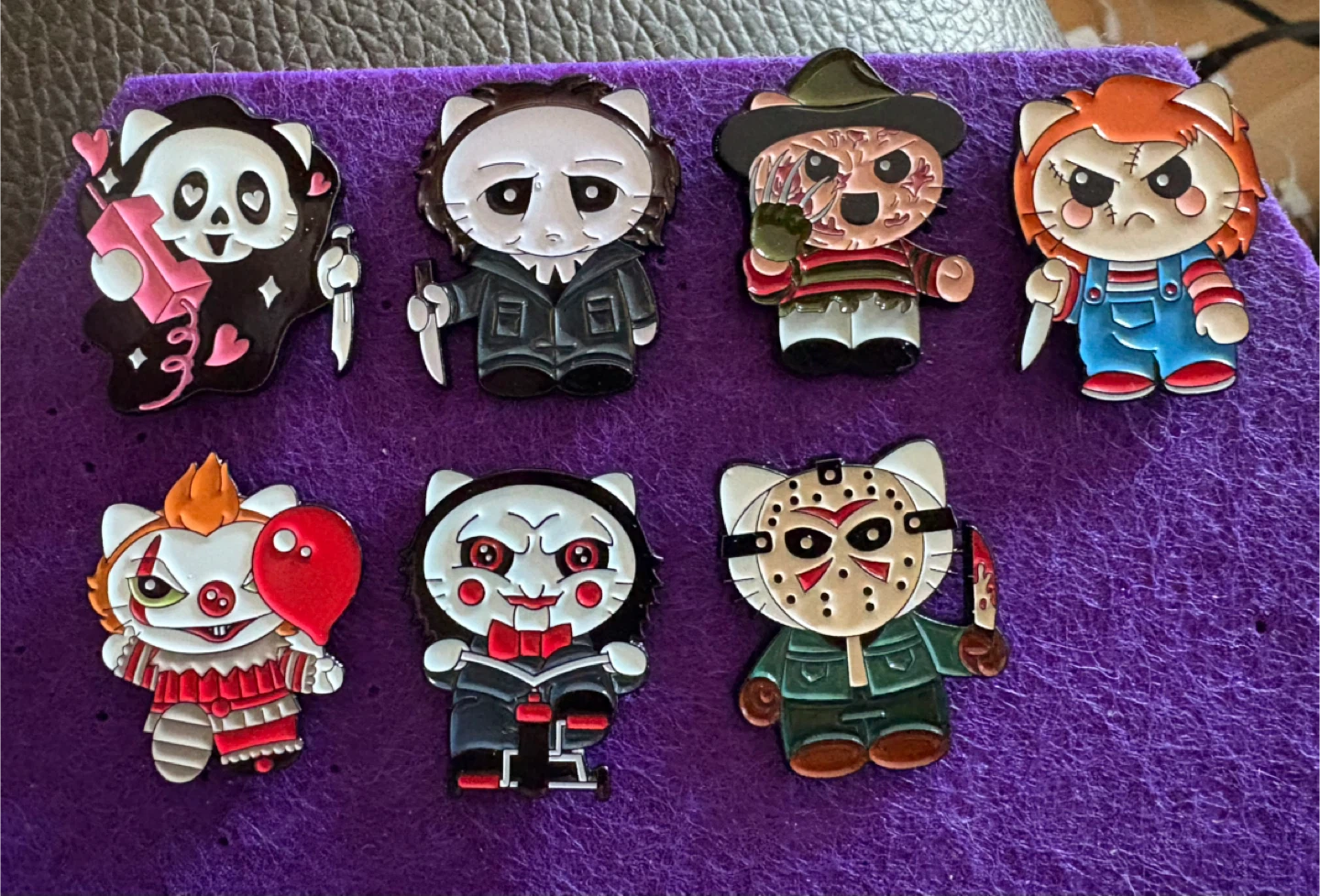 Horror Theme Cat Enamel Pins $5 each or $30 for the set