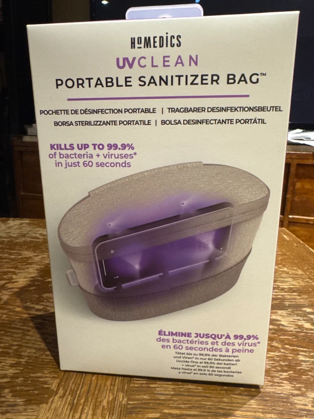 HoMedics UV Clean Portable Sanitizer Bag - Like New!