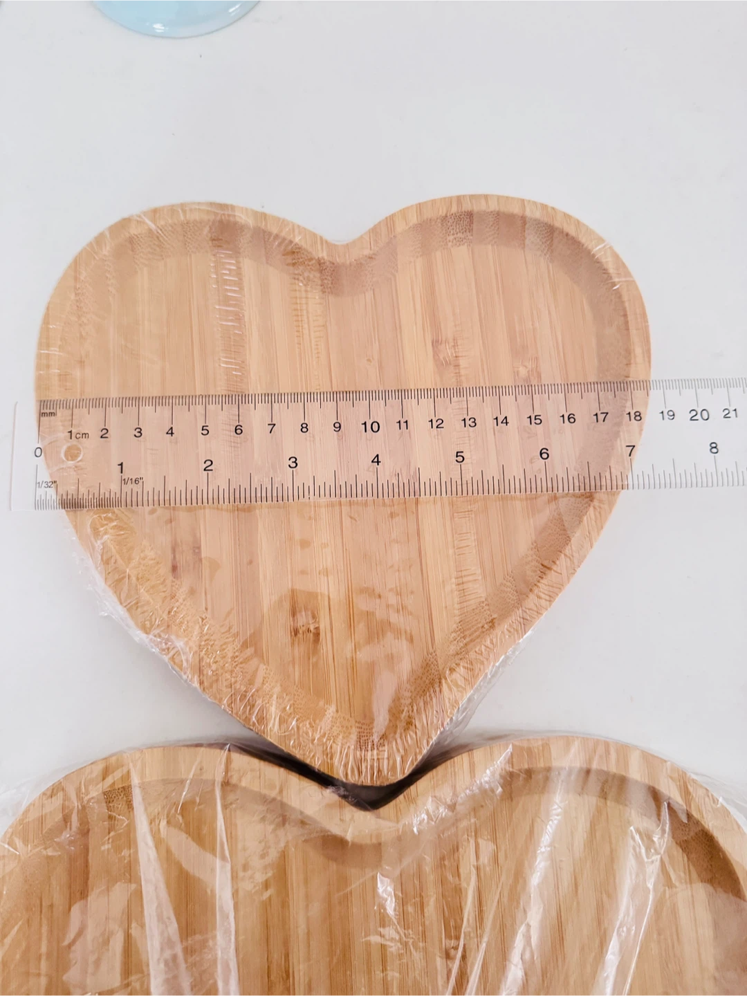 Heart-shaped Bamboo Wooden Plates - Set of 2 - photo 4