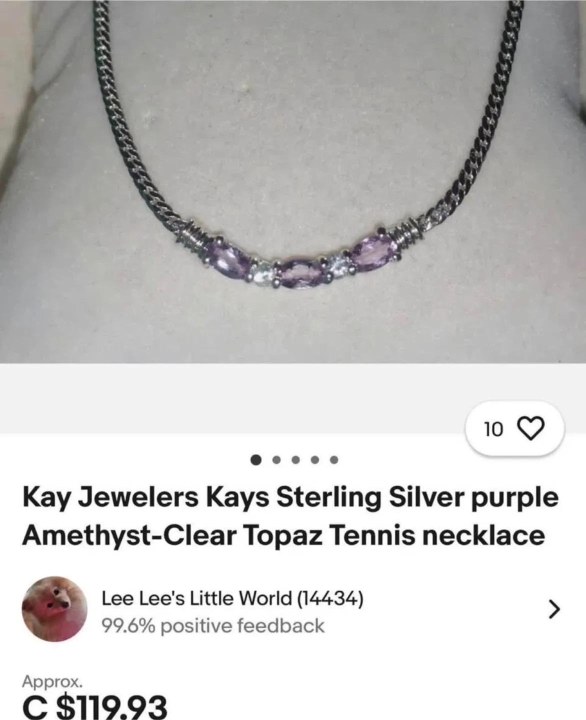 Kay Jewelers Sterling Silver Amethyst Tennis Necklace & Bracelet image indicator(3)
