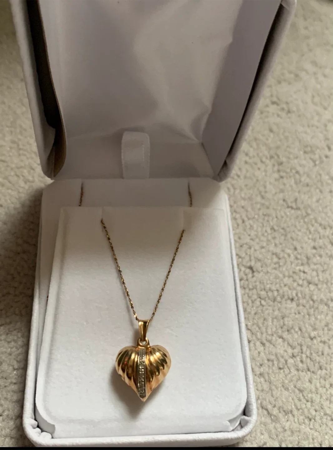 10K Yellow Gold Puffed Heart Pendant by People’s Jewelry image indicator(3)