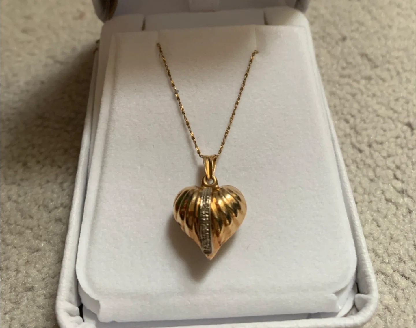 10K Yellow Gold Puffed Heart Pendant by People’s Jewelry image indicator(7)