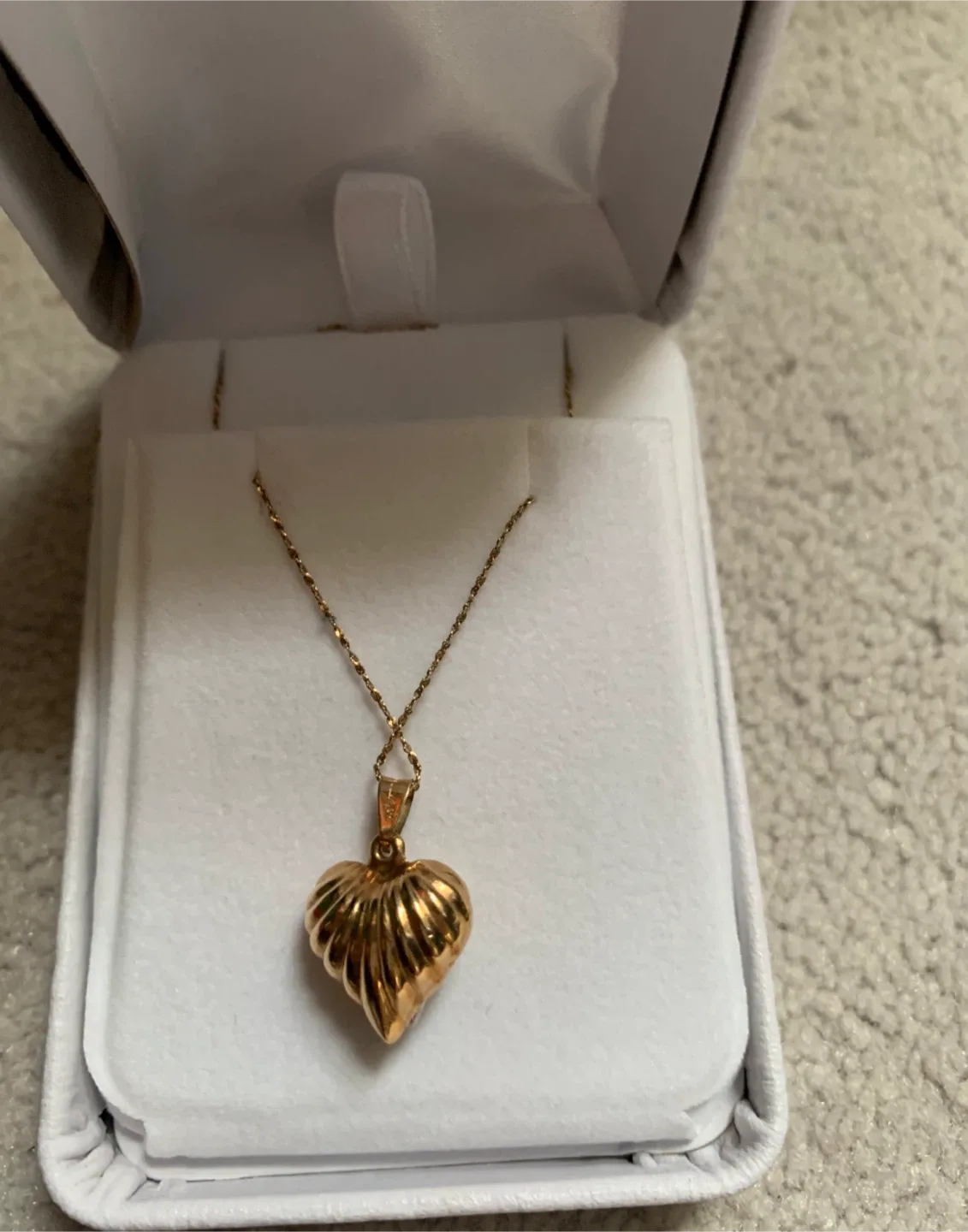 10K Yellow Gold Puffed Heart Pendant by People’s Jewelry image indicator(4)