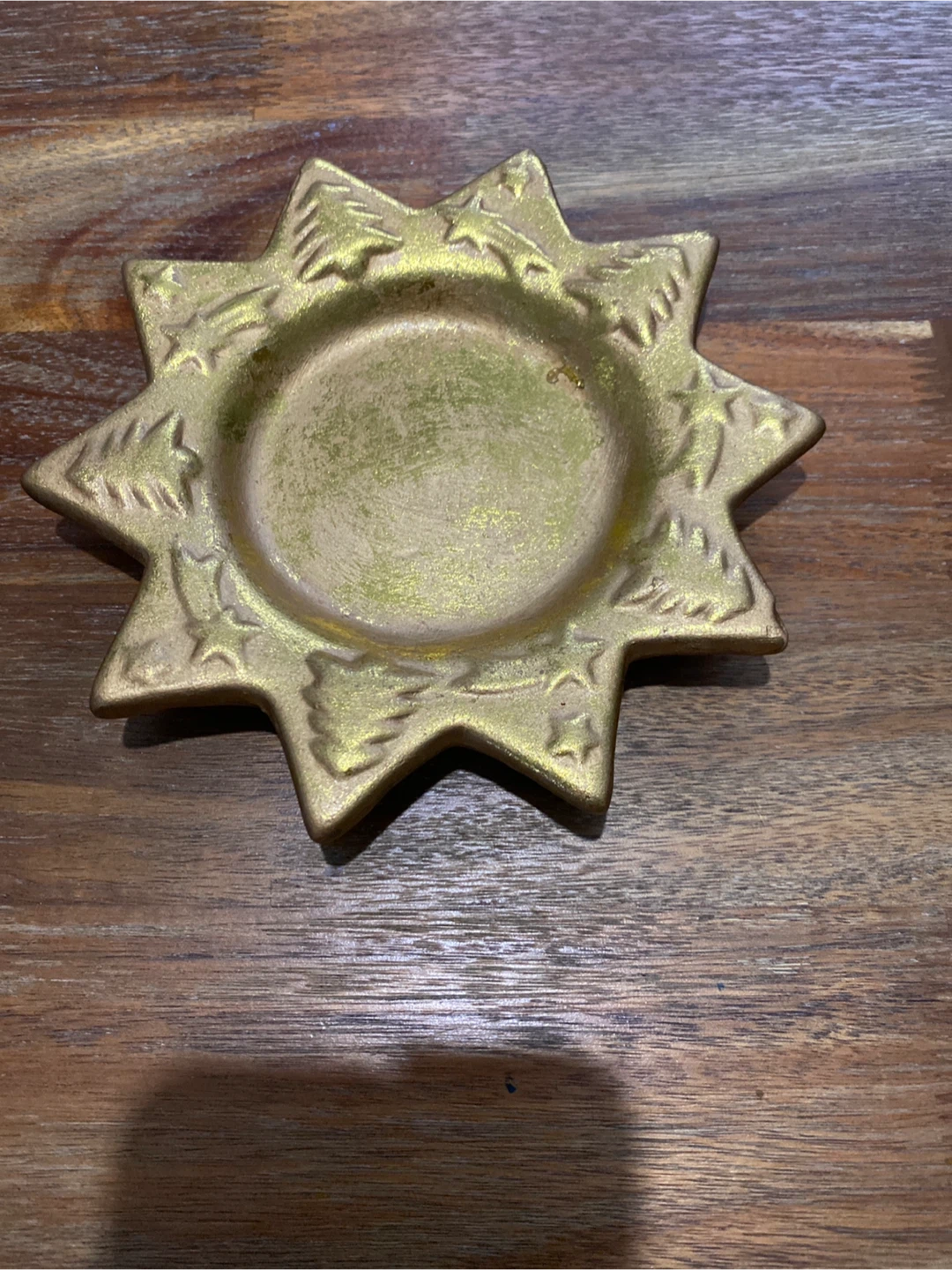 Set of 3 Decorative Gold Candle Holders - photo 2