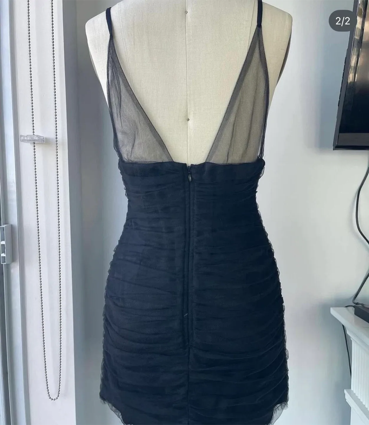Black sheer tulle dress size small image indicator(2)