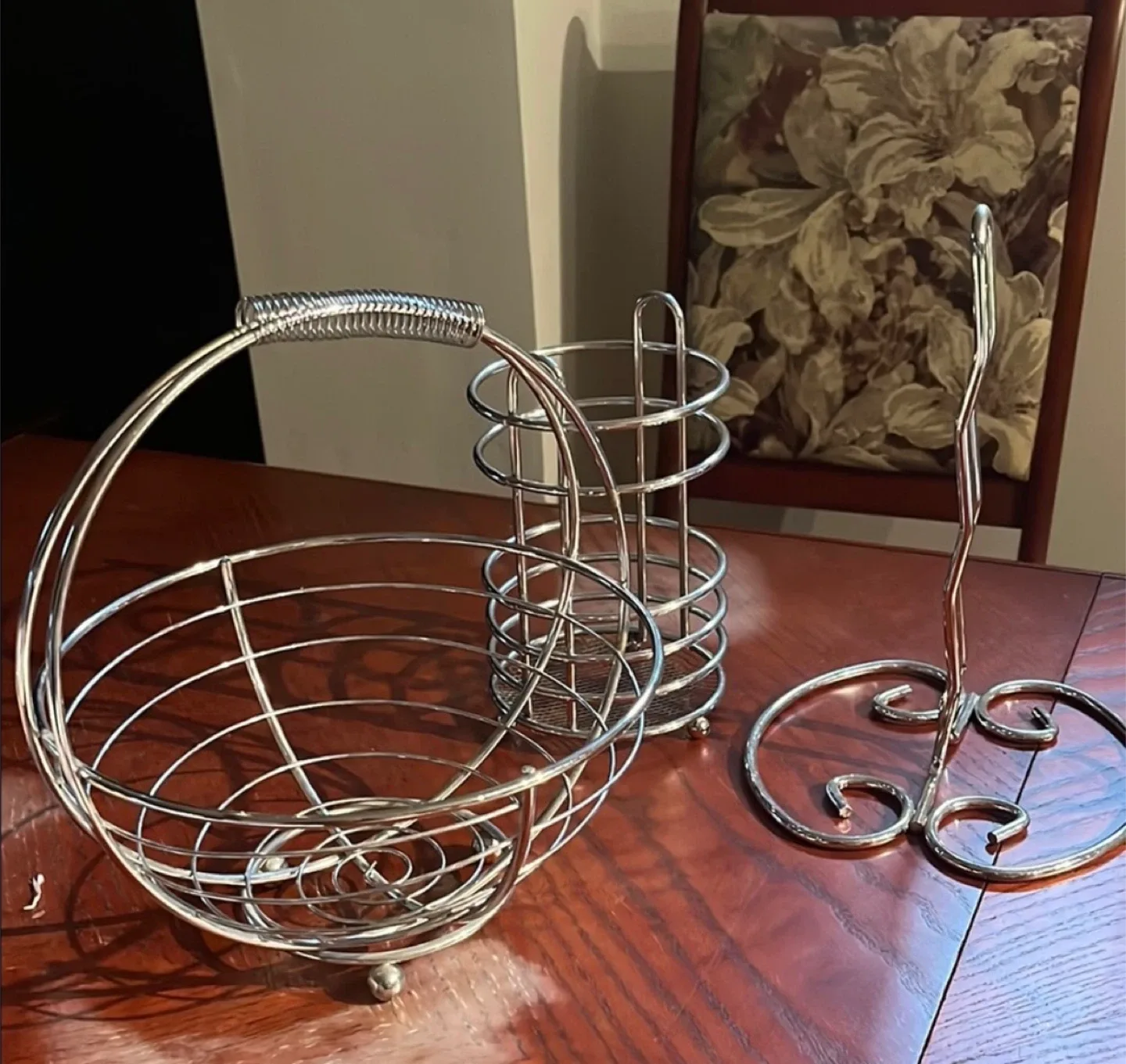 Chrome Kitchen Utensil Holders (3)