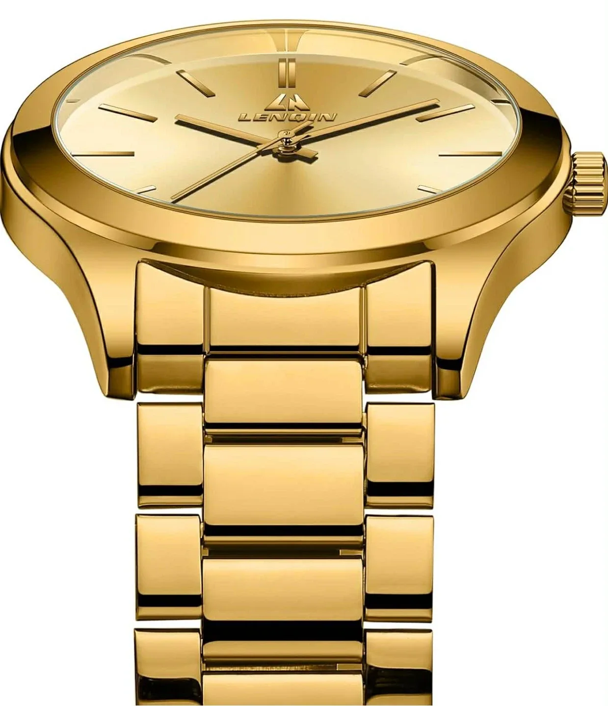 Lenwin Quartz Gold Stainless Steel Watch image indicator(2)
