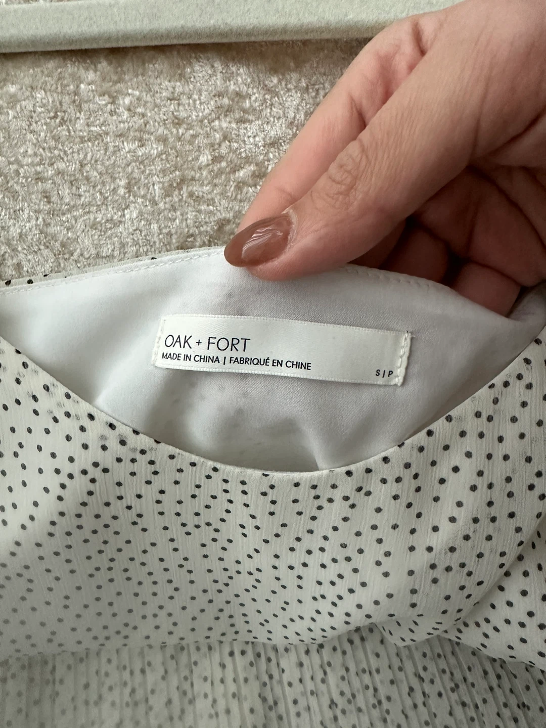 Oak + Fort Polka Dot Pleated Dress - Size S - photo 3