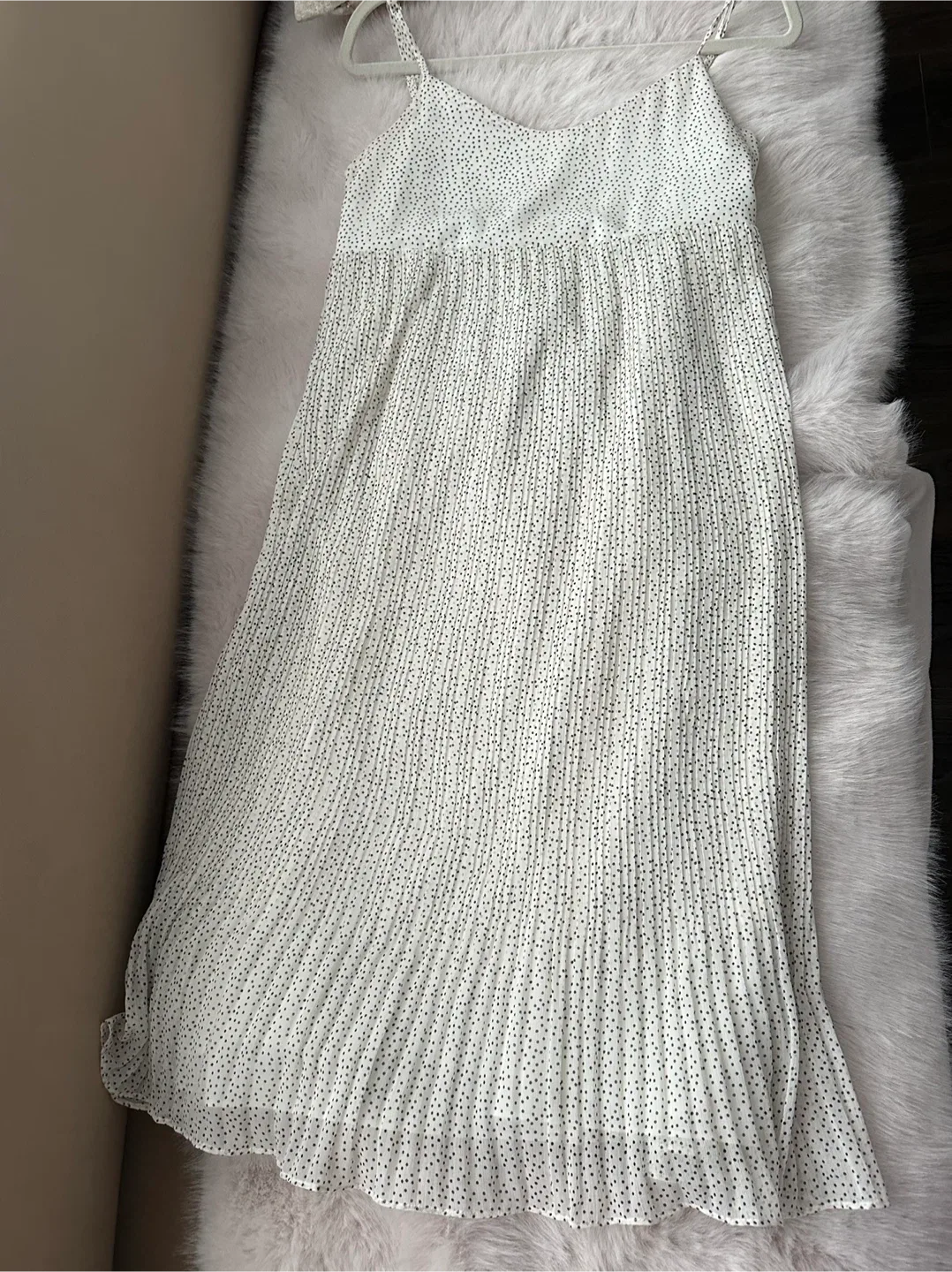 Oak + Fort Polka Dot Pleated Dress - Size S