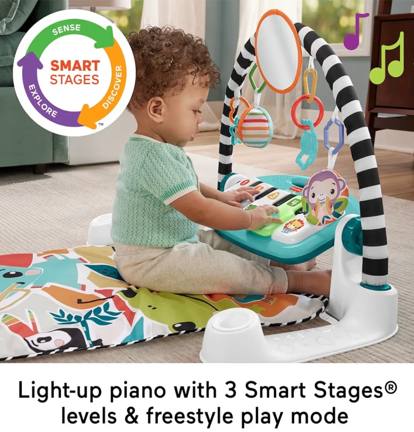Fisher-Price Deluxe Kick & Play Piano Gym image indicator(6)