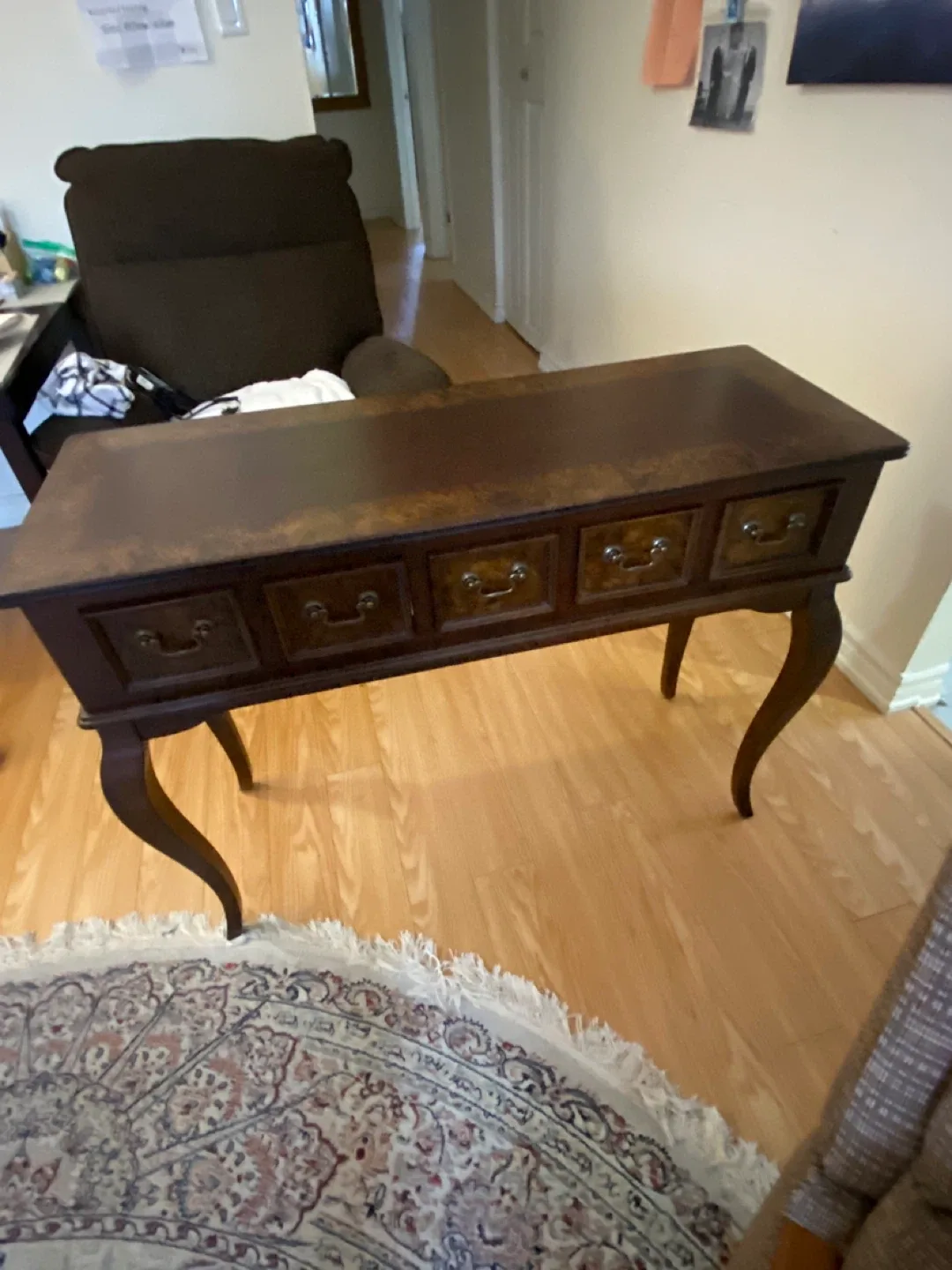 Wooden Console Table with Drawers image indicator(2)