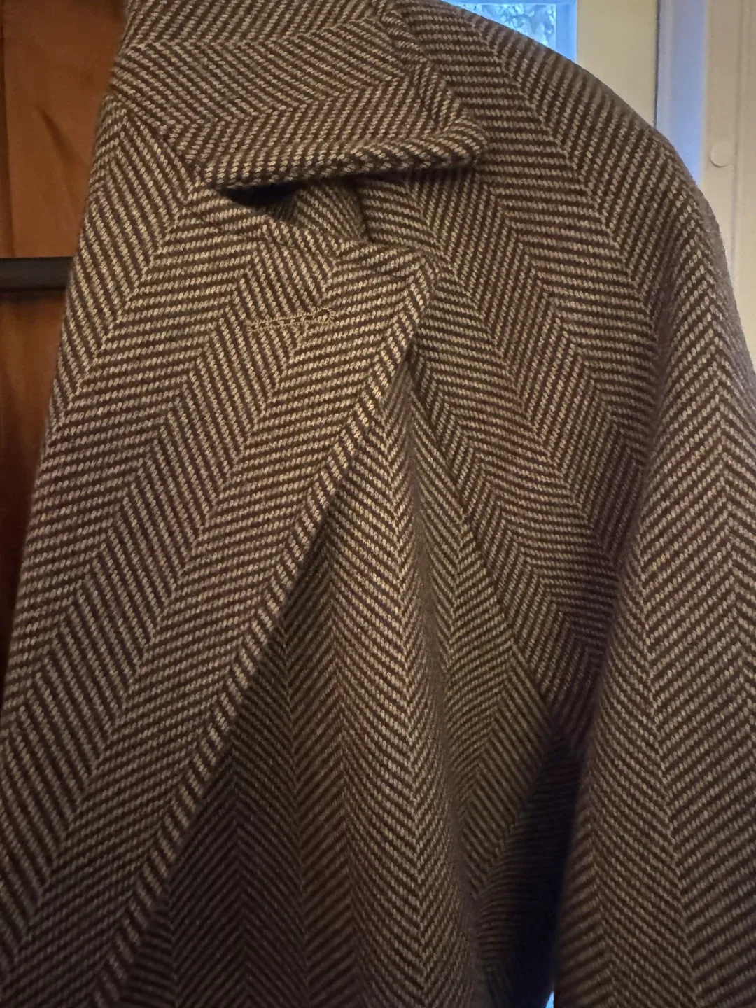 Men's Herringbone Wool Trench -  Large image indicator(8)