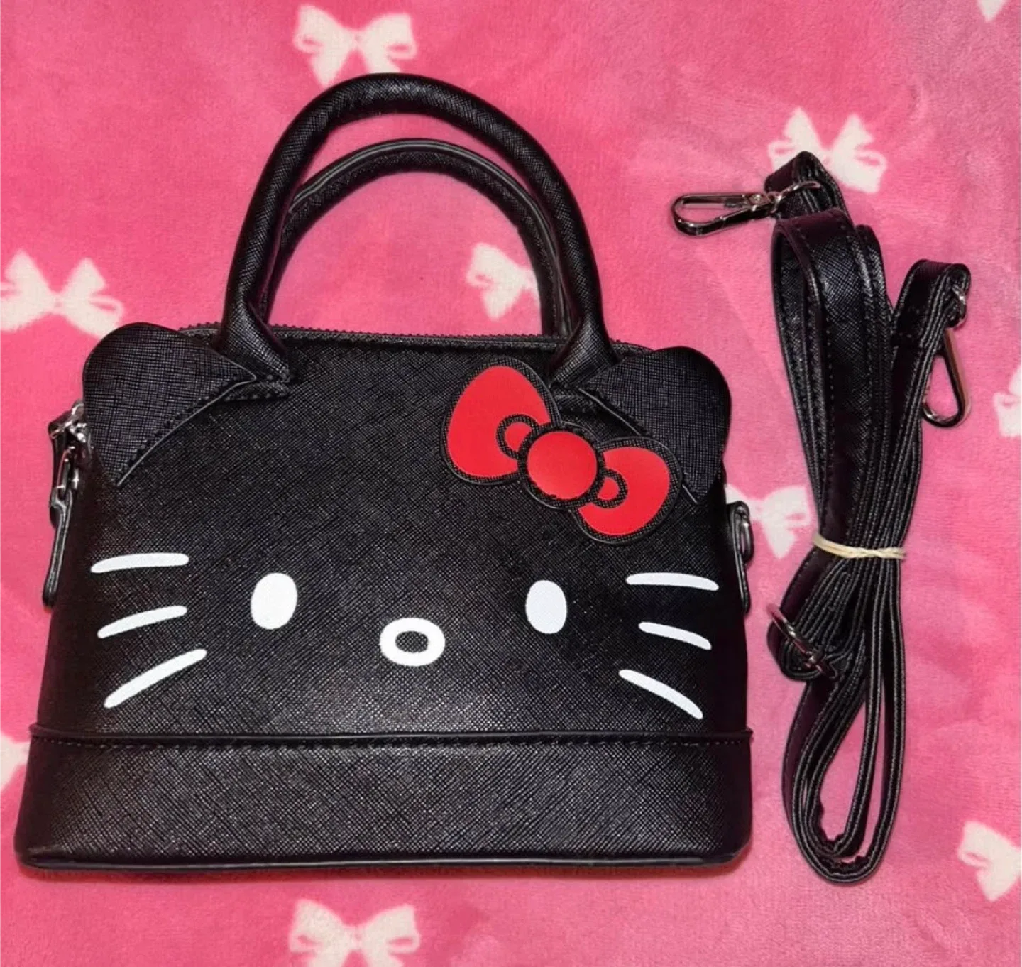 Hello Kitty Black Dome Purse with Strap