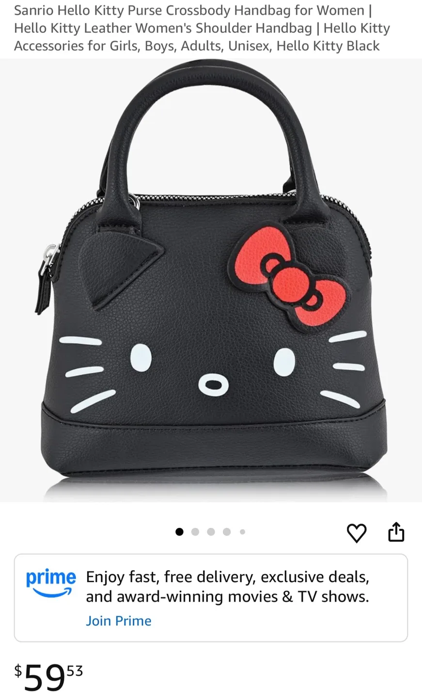 Hello Kitty Black Dome Purse with Strap image indicator(4)