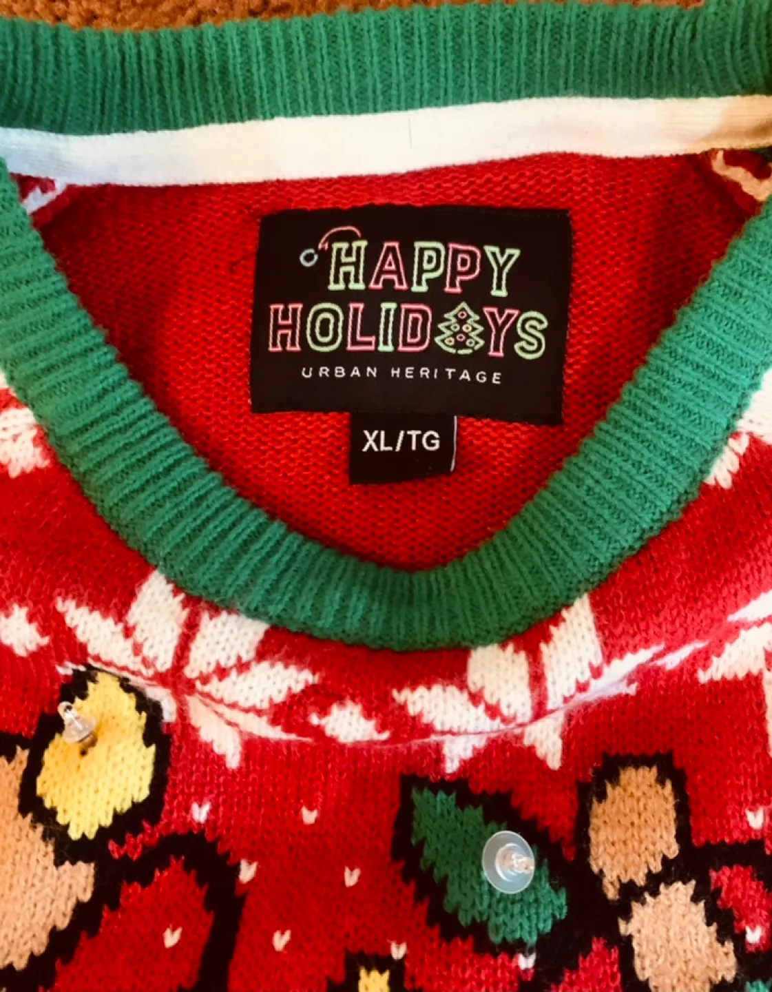 Happy Holidays Ugly Christmas Sweater - XL