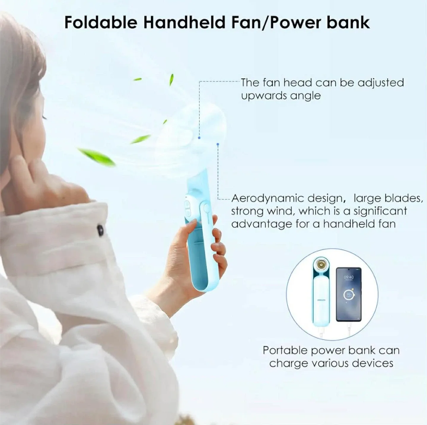 NONLOCK 4-in-1 Handheld Fan - New in Box! image indicator(6)