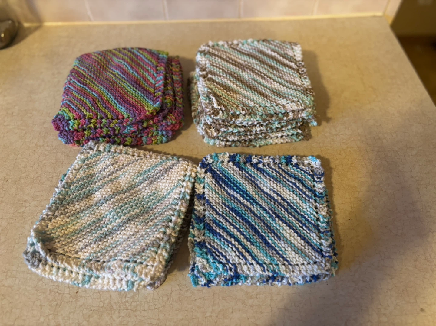 Handmade Knitted Washcloths