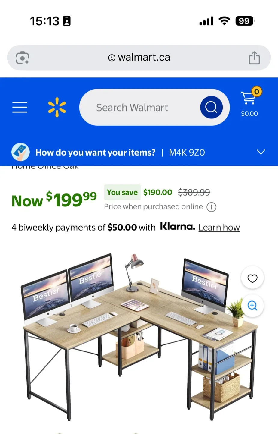 Bestier L-Shaped Corner Desk image indicator(3)