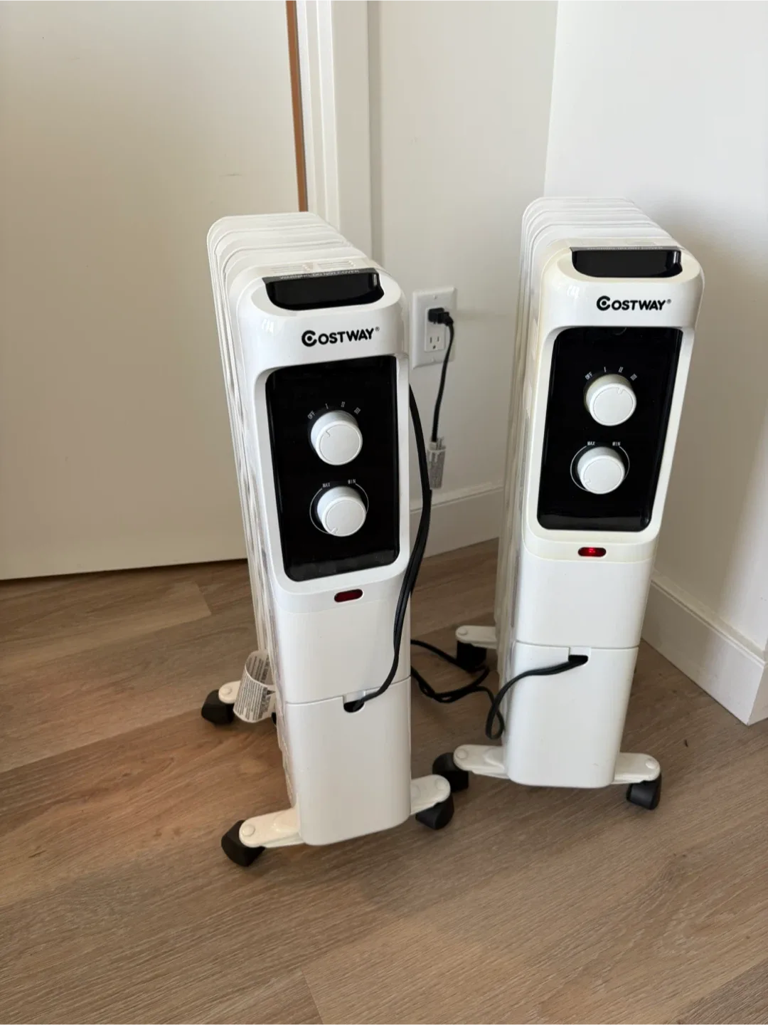 Set of 2 Portable Radiator Space Heaters
