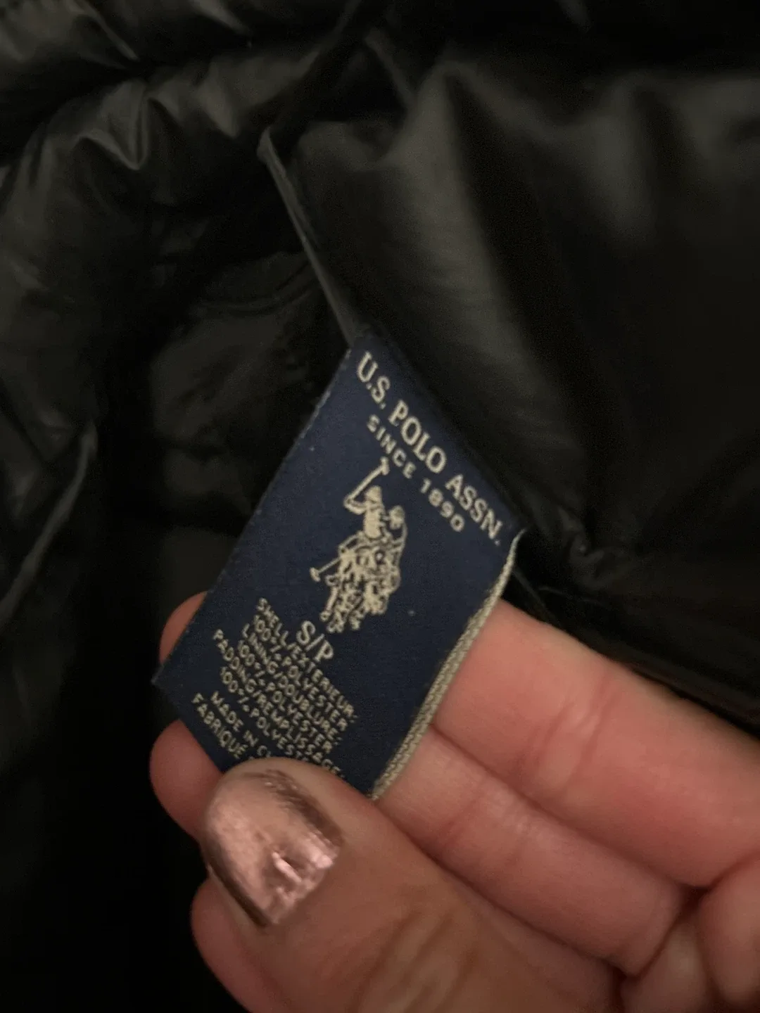 U.S. Polo Assn. Black Puffer Jacket - Size S image indicator(3)