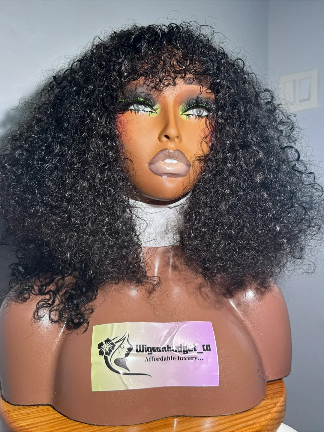 Human hair luxury wigs. Wigsonbudget_ca Curly Wig