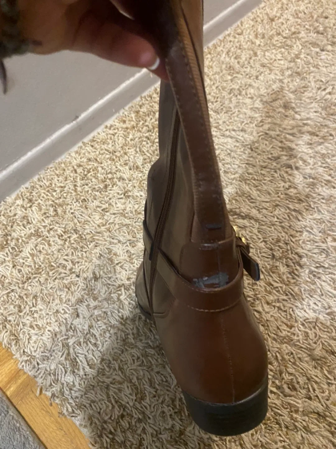 High brown leather boots image indicator(7)