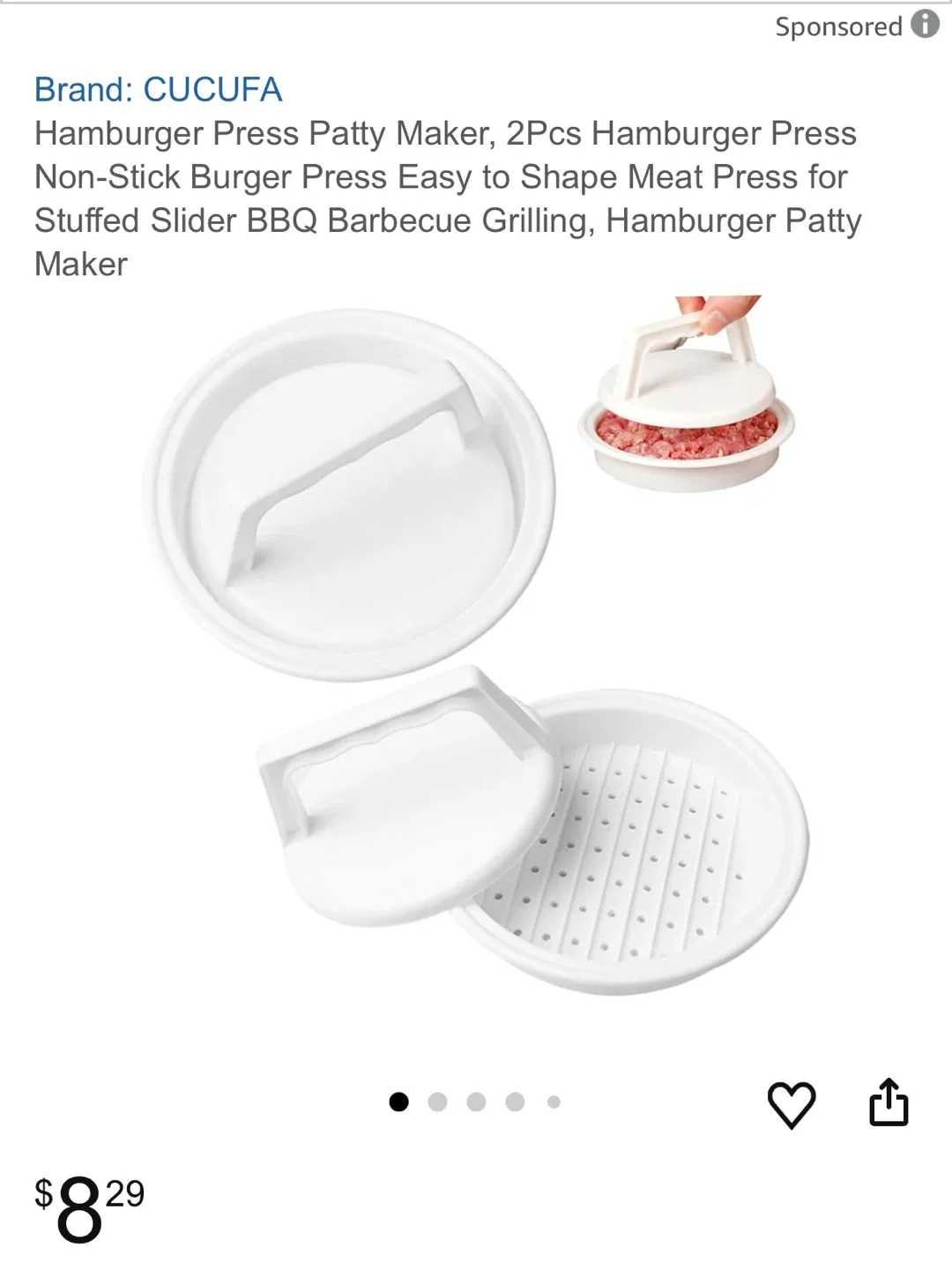 Hamburger Patty Maker- New
