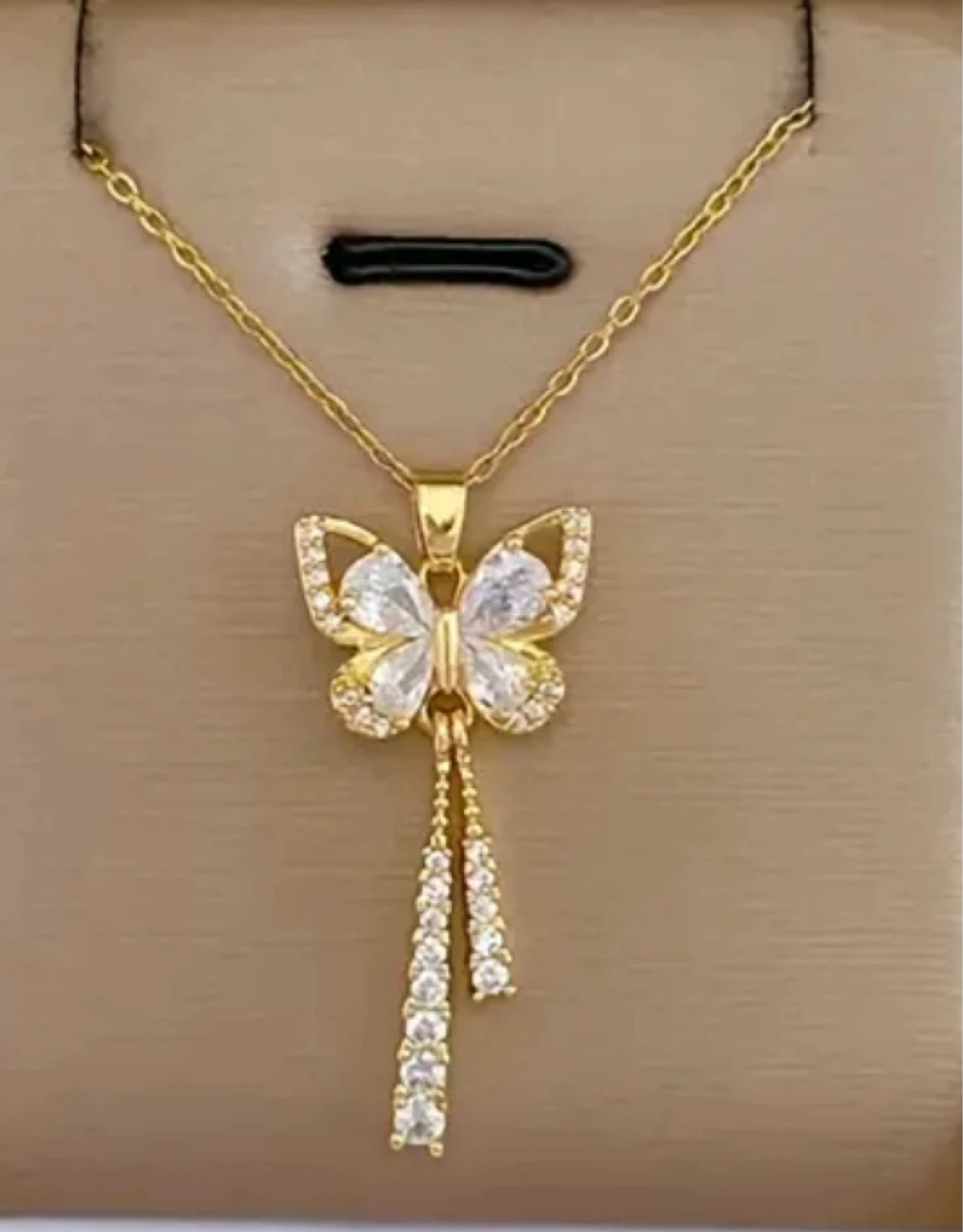 18 karat gold plated necklace for $24