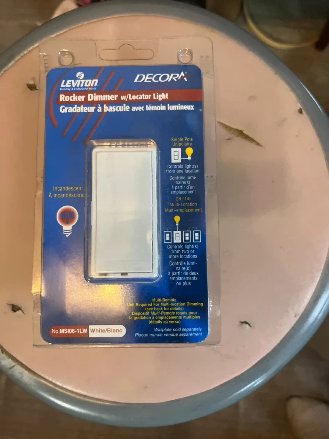 New Leviton Decora Rocker Dimmer - White