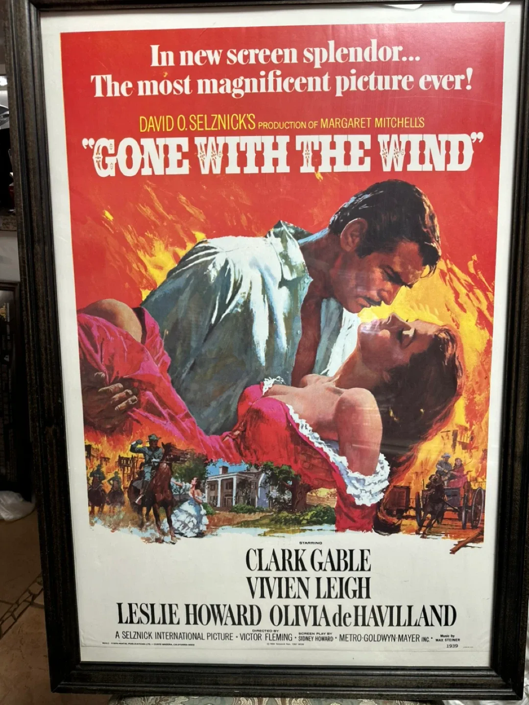 "Gone With The Wind" Framed Movie Poster