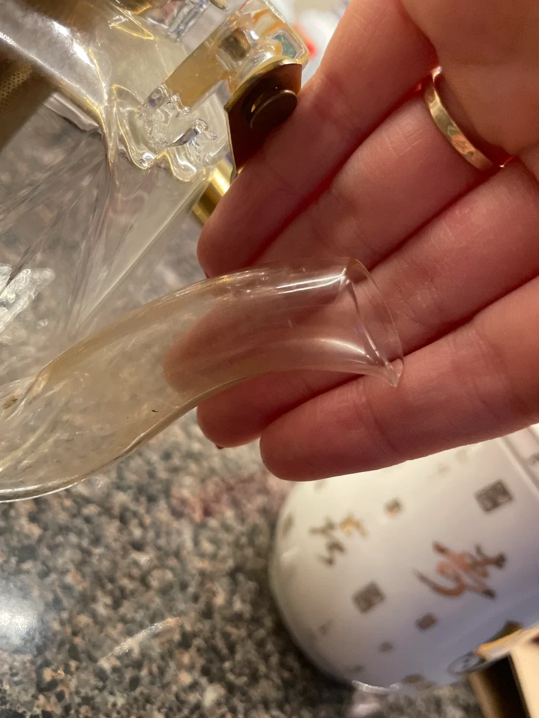 Glass Teapot with Gold Accents image indicator(4)