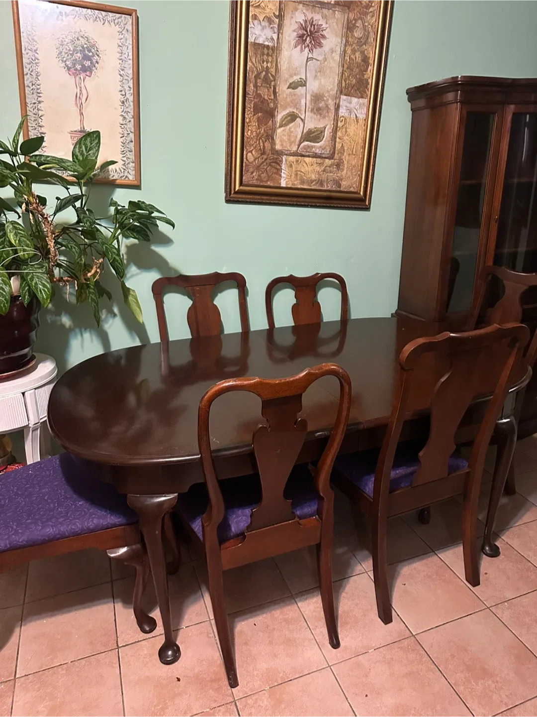 Dining Table with 6 Chairs & China Cabinet