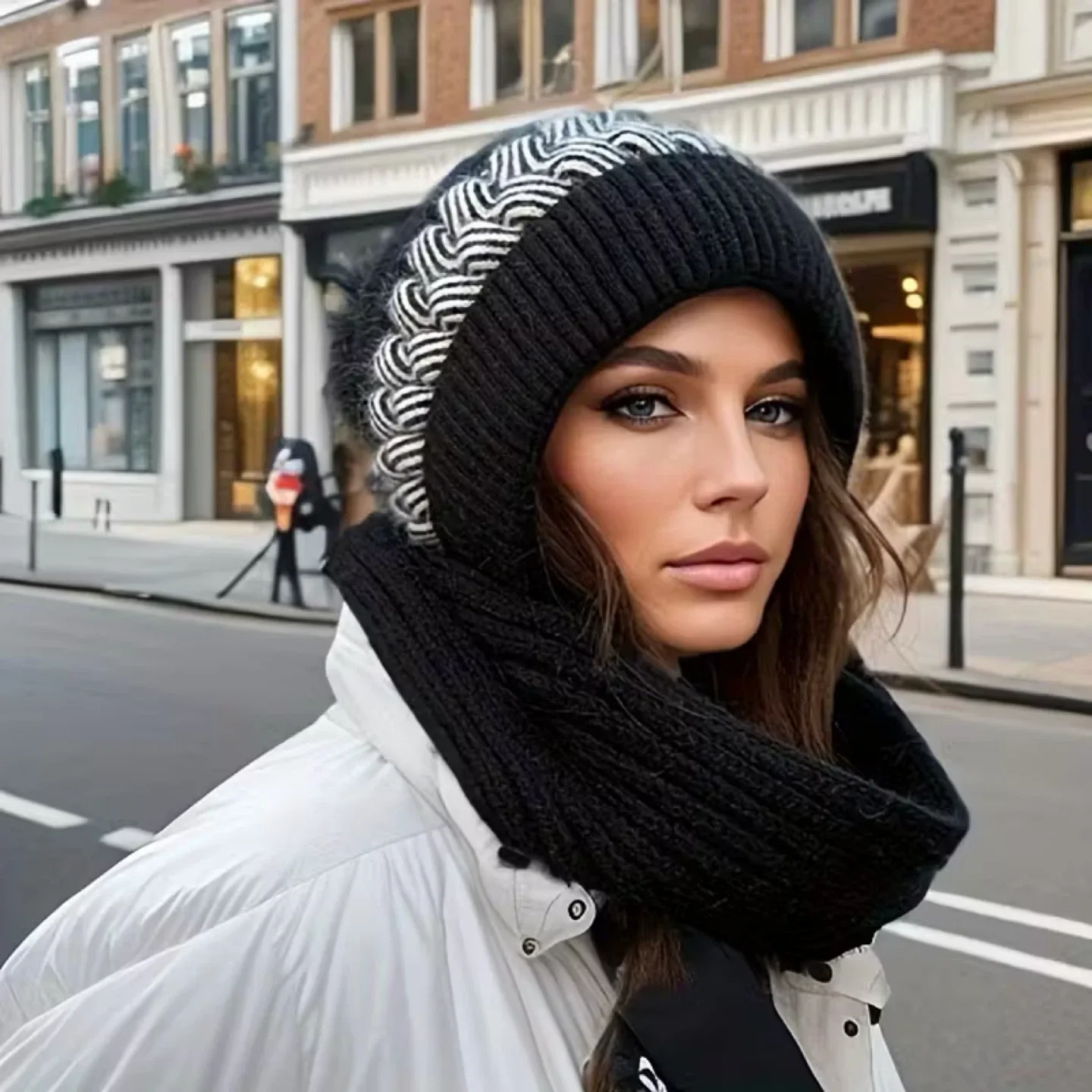 Knitted Hat and Scarf Set - Winter Warmth image indicator(3)
