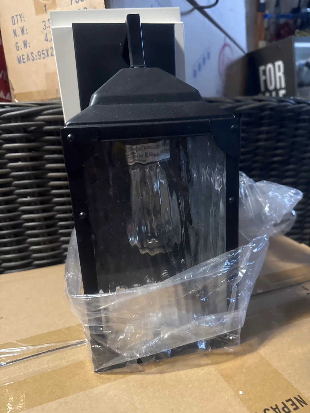 Outdoor Wall Mount Lantern - Black