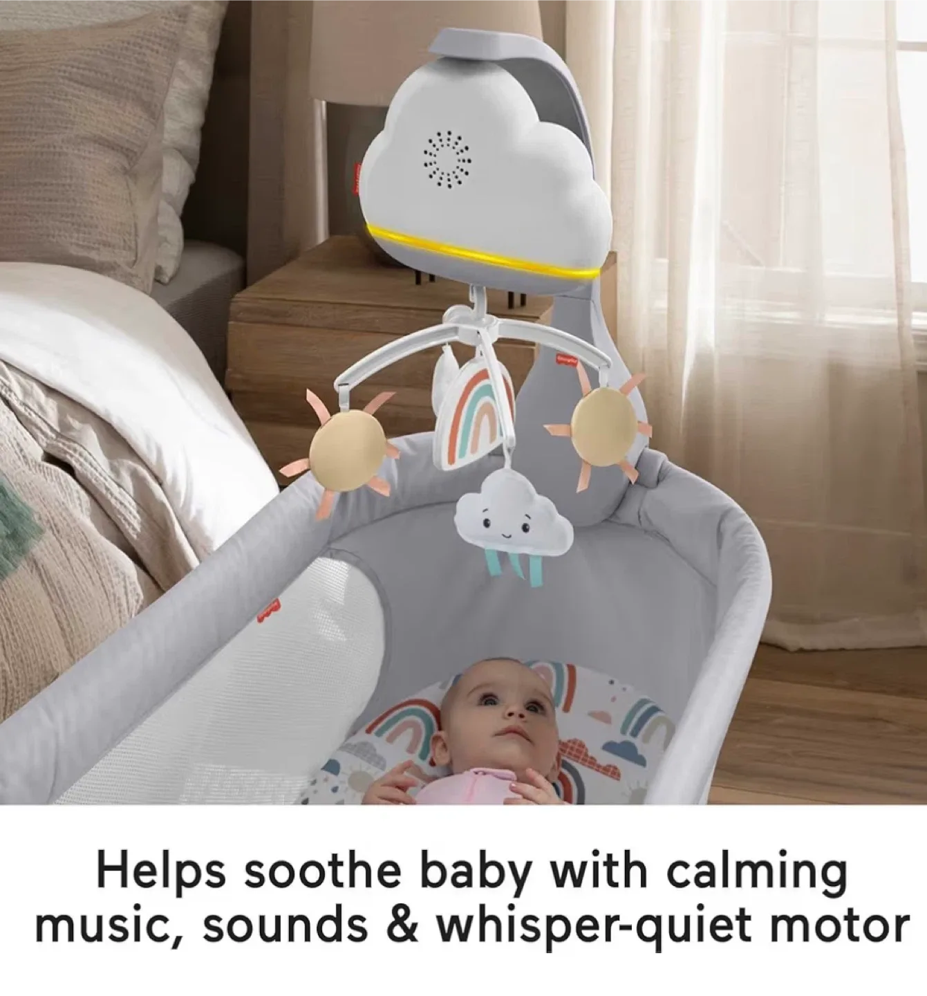 Fisher-Price Rainbow Showers Bassinet Mobile image indicator(7)