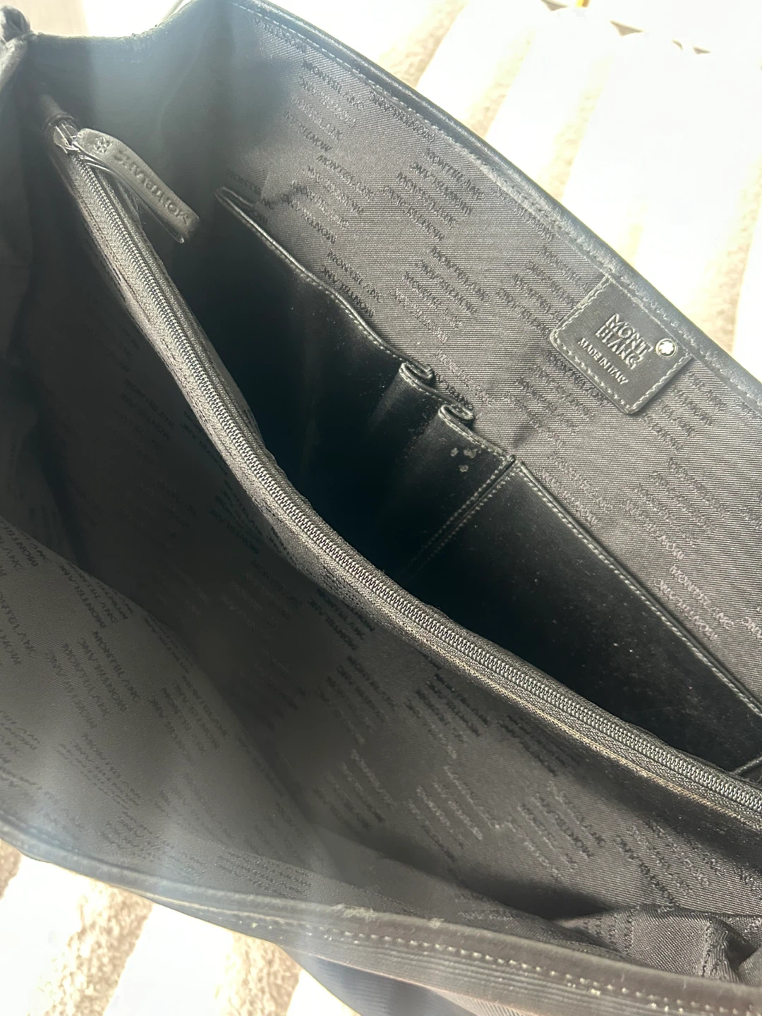Montblanc Black Leather Briefcase - photo 4