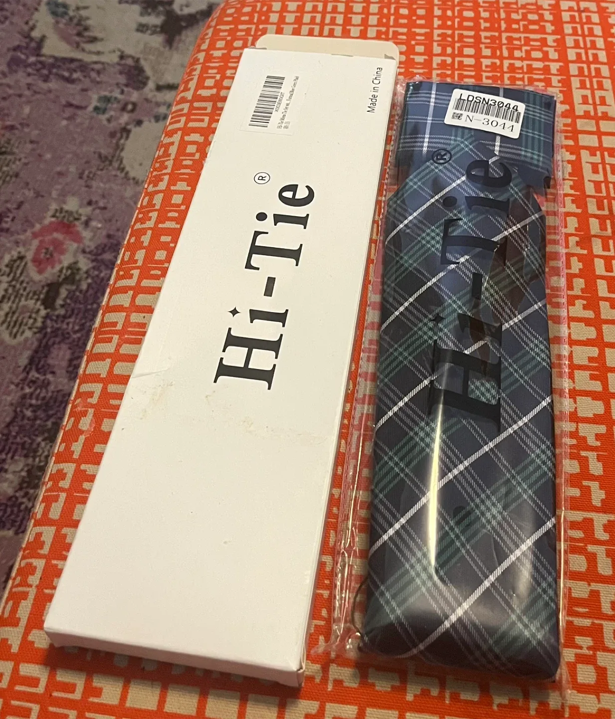 New Hi-Tie Plaid Tie Set - Formal Blue Green