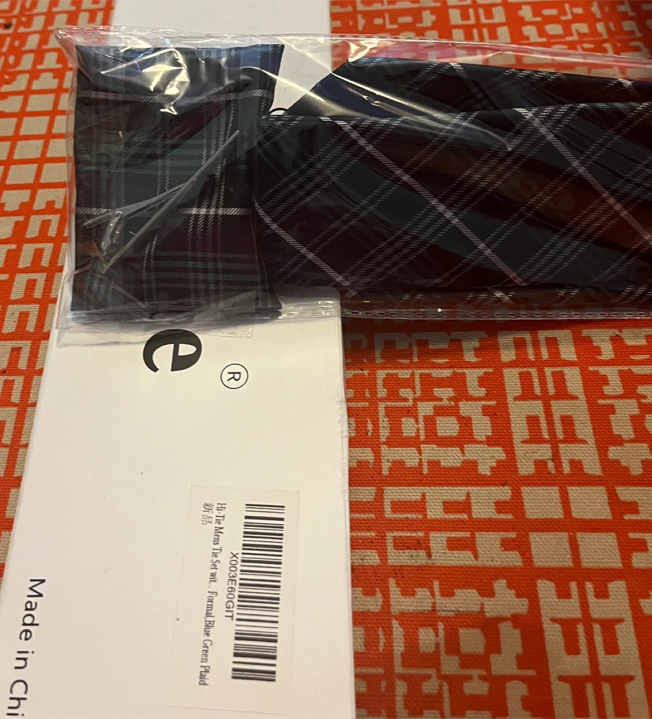 New Hi-Tie Plaid Tie Set - Formal Blue Green - photo 3