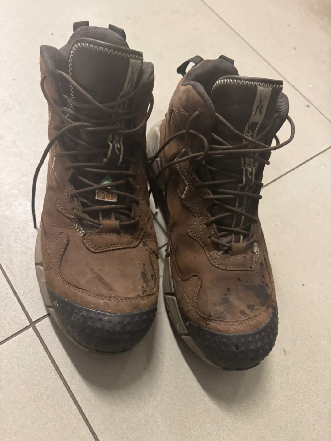 Reebok Brown Leather Boots - Size 9.5