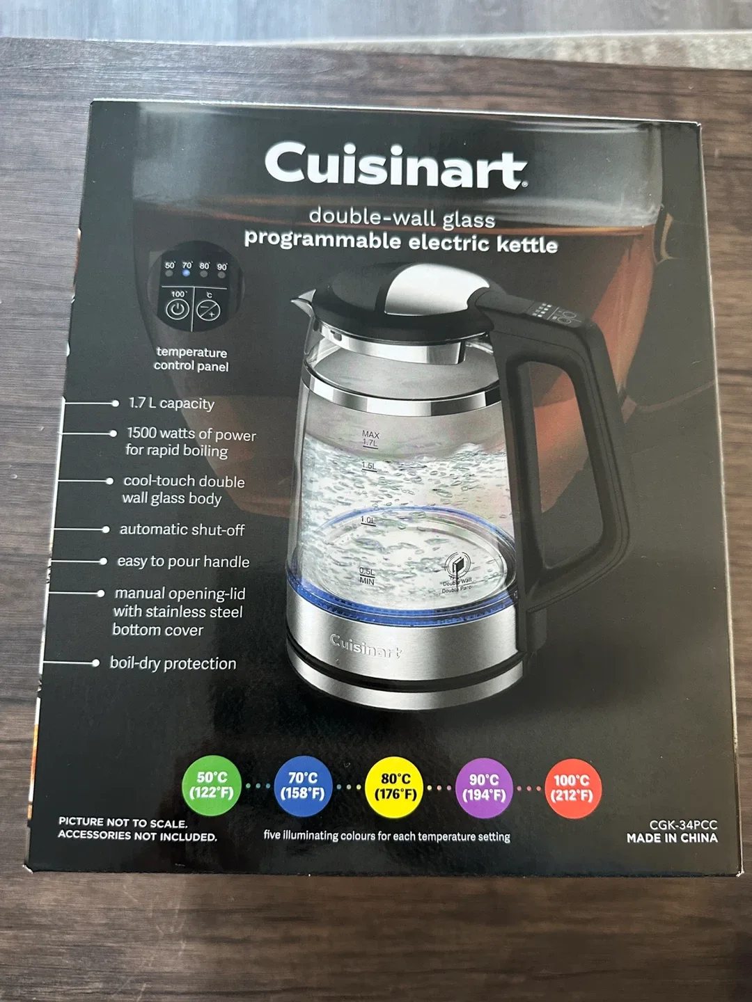 Brand New Cuisinart Double-Wall Glass Electric Kettle - New