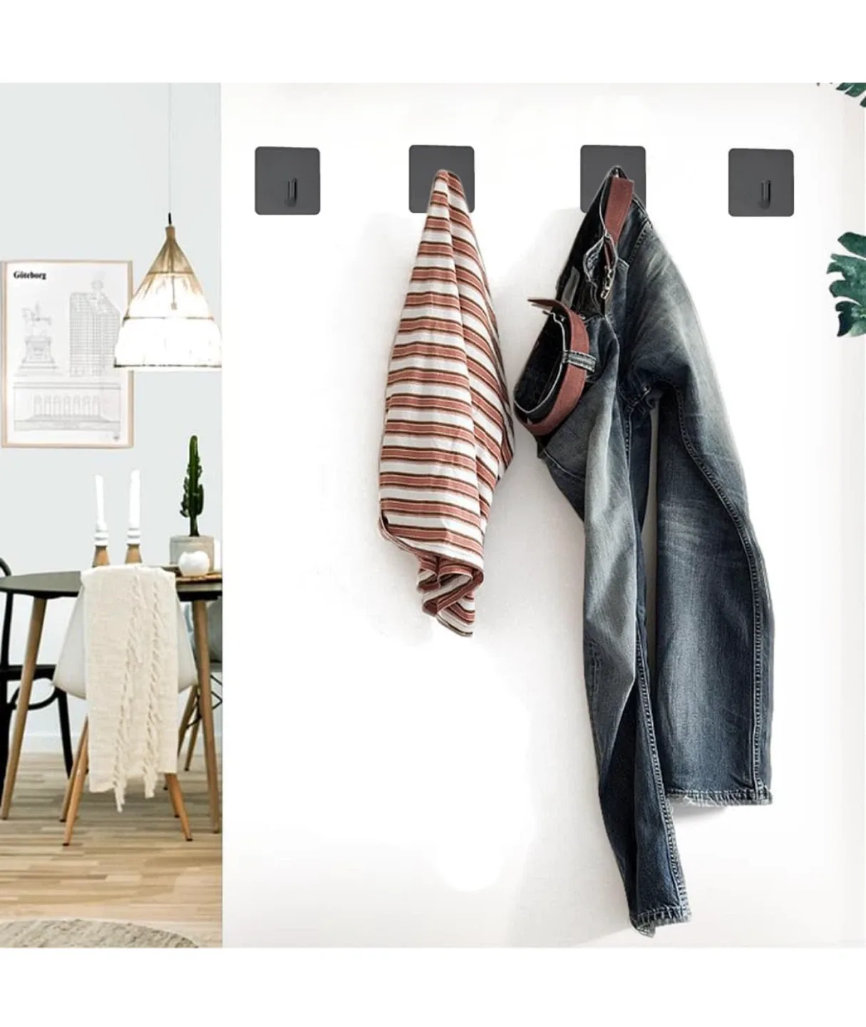 Adhesive Wall Hooks - Set of 4 image indicator(2)